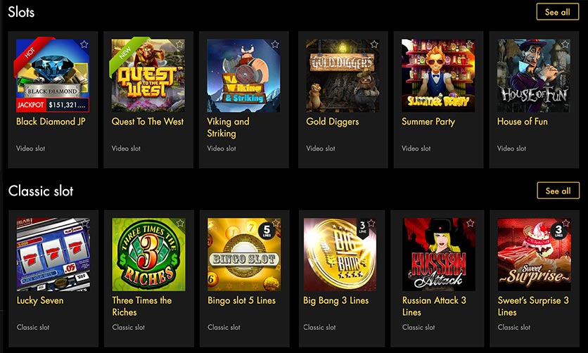 Black Diamond Casino online gambling