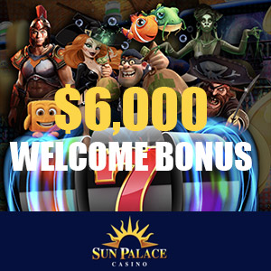 WELCOME Bonus for NEW PLAYERS at Sun Palace Casinos