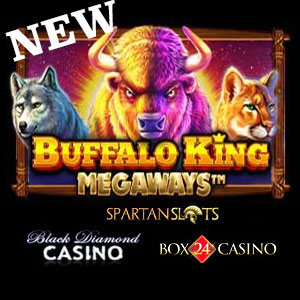 Buffalo King Megaways is live at Black Diamond Casino, Box24 Casino, and Spartan Slots Casino