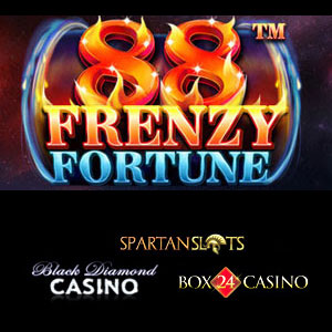 88 Frenzy Fortune  is live at Black Diamond Casino, Box24 Casino, and Spartan Slots Casino